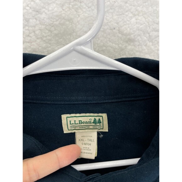 Vintage L.L.Bean Flannel Shirt Men’s Size XXL Blue Plaid Button Down Cotton - Picture 2 of 7